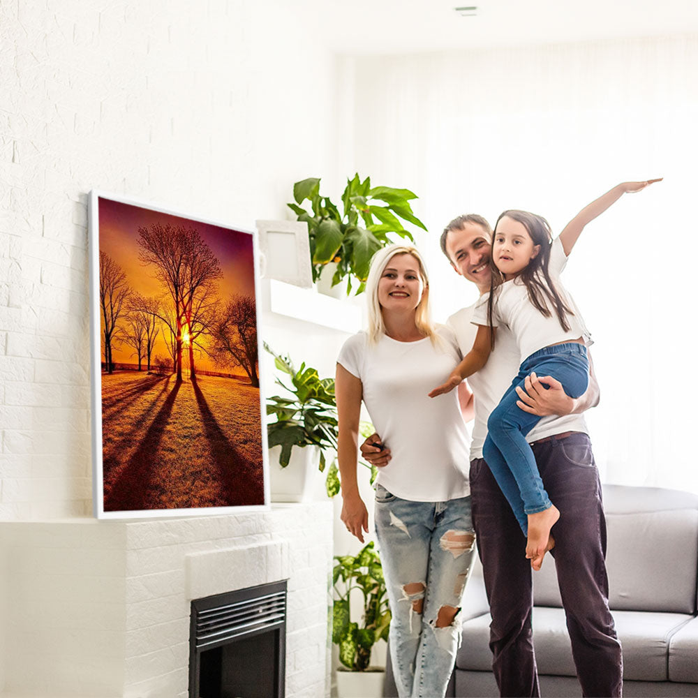 Diamond Painting Bild Lichtspiel der Bäume