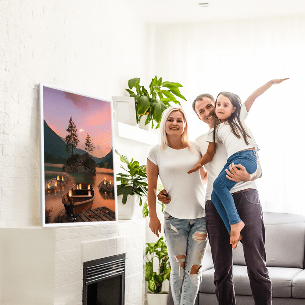 Diamond Painting Bild See im Lichterglanz