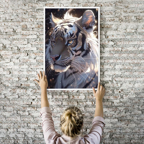 Diamond Painting Wandbild Der weiße Tiger