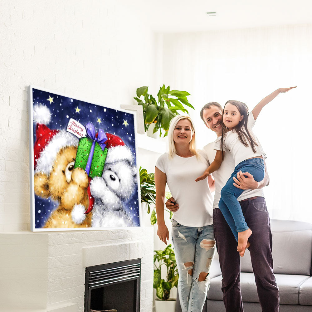 Diamond Painting Bild Bärige Weihnachten