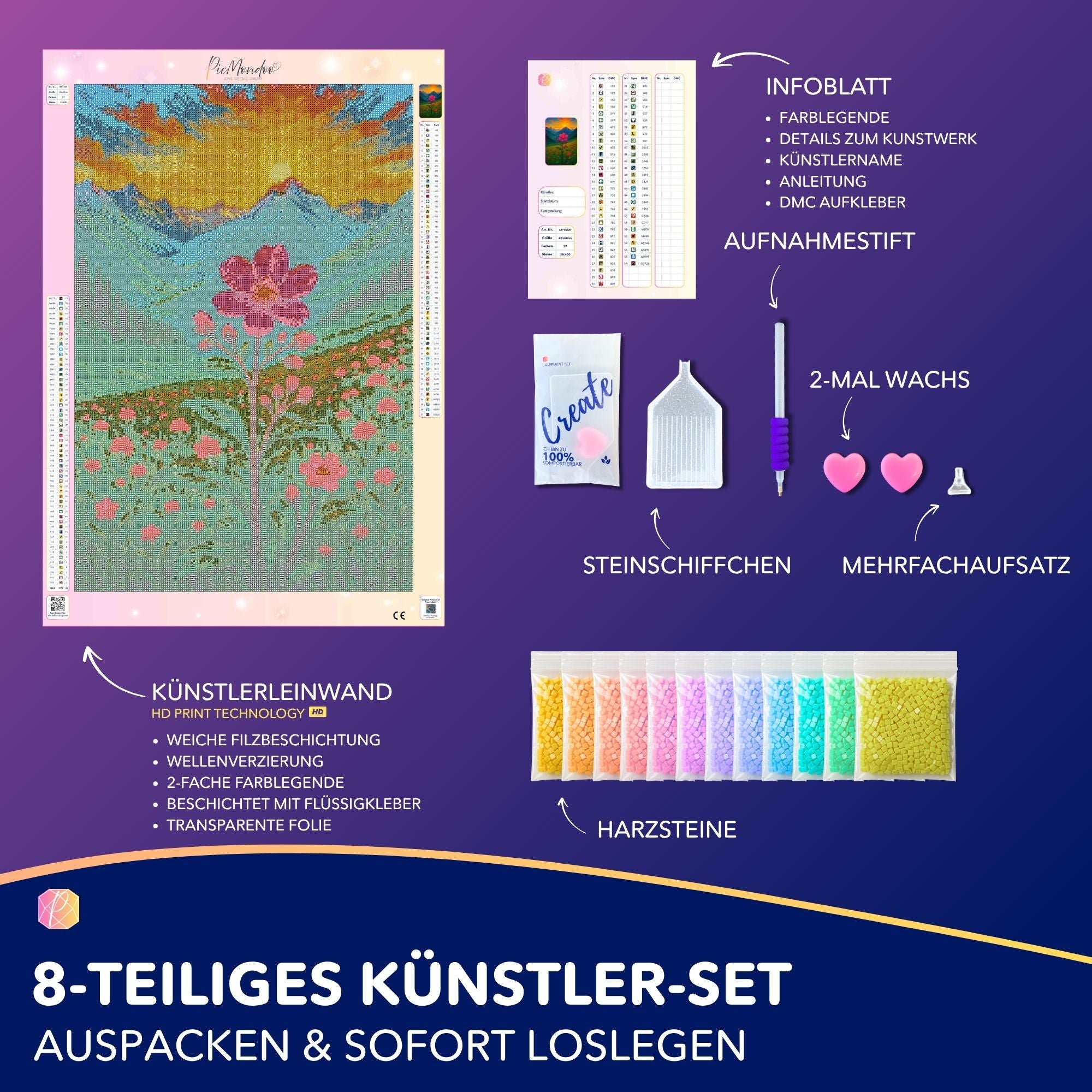 Diamond Painting Jennifer Ruschinski Special - Gebirgsblume