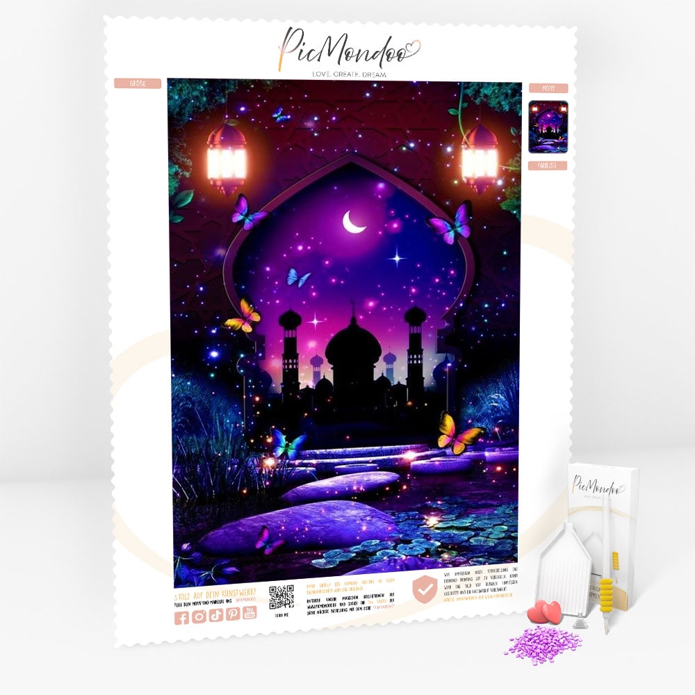 Diamond Painting Leinwand Orientalische Nacht