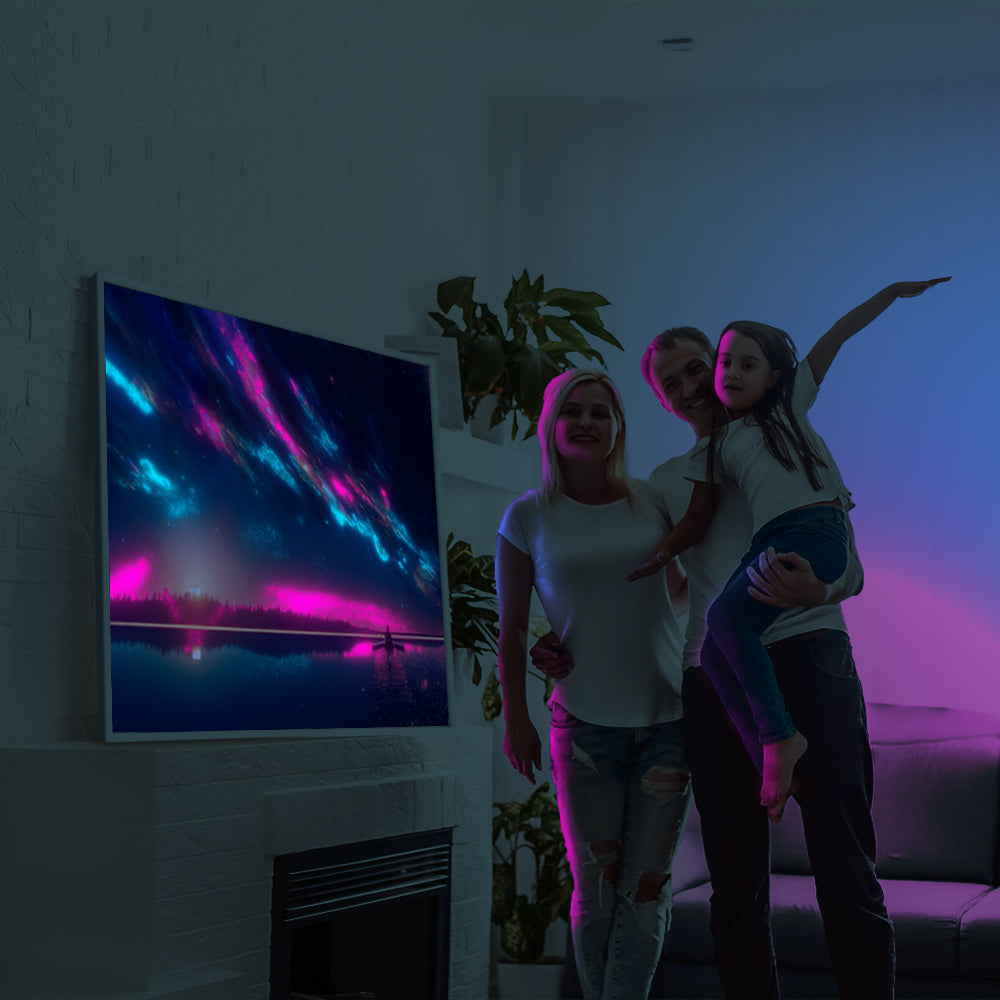 Diamond Painting Leuchtbild Special Bild Farbenzauber über dem Meer
