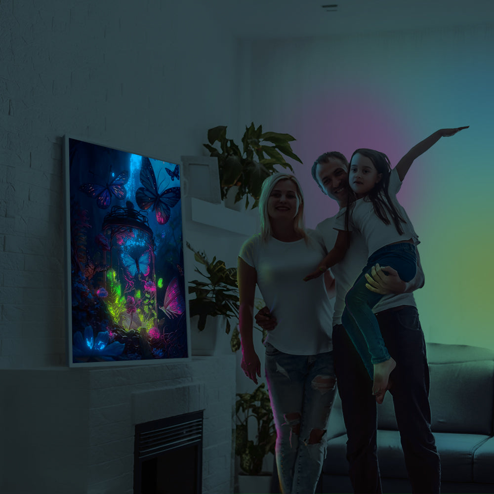 Diamond Painting Leuchtbild Special Bild Nacht der Schmetterlinge