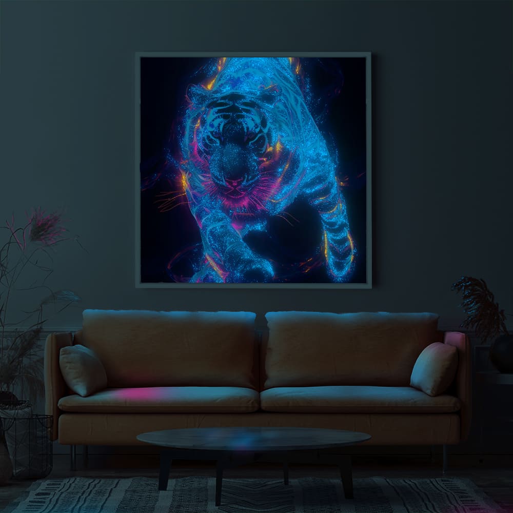 Diamond Painting Leuchtbild Special Wandgestaltung Tiger of colorlights