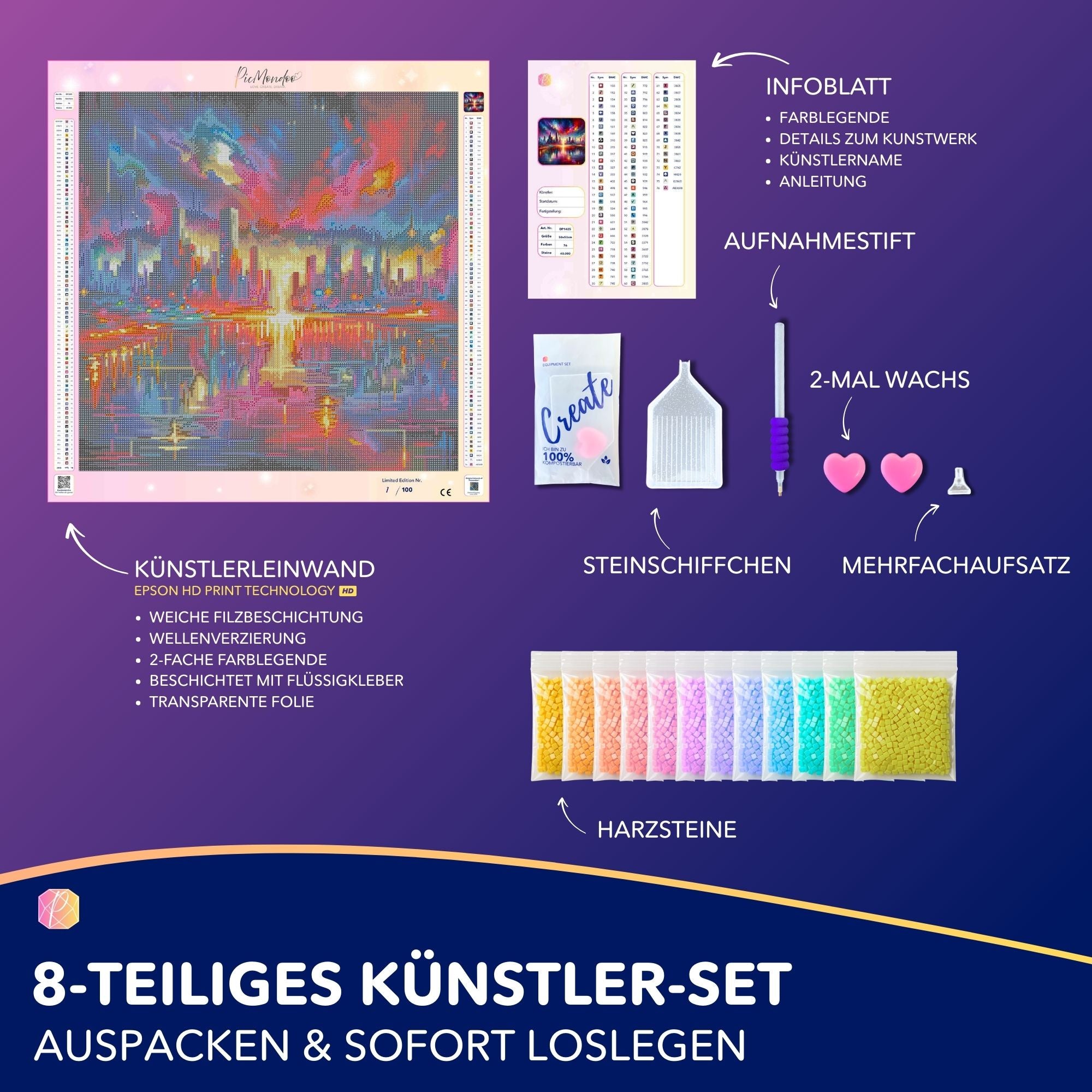 Diamond Painting - Abstrakte Skyline "Limited Edition"