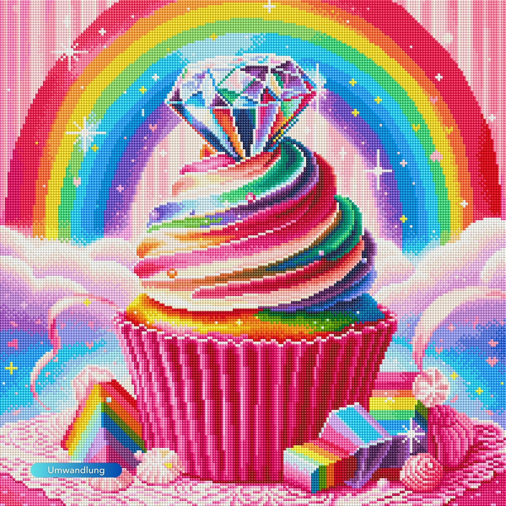 Diamond Painting Multi Special - Colorful Diamond Cupcake "Limited Edition"