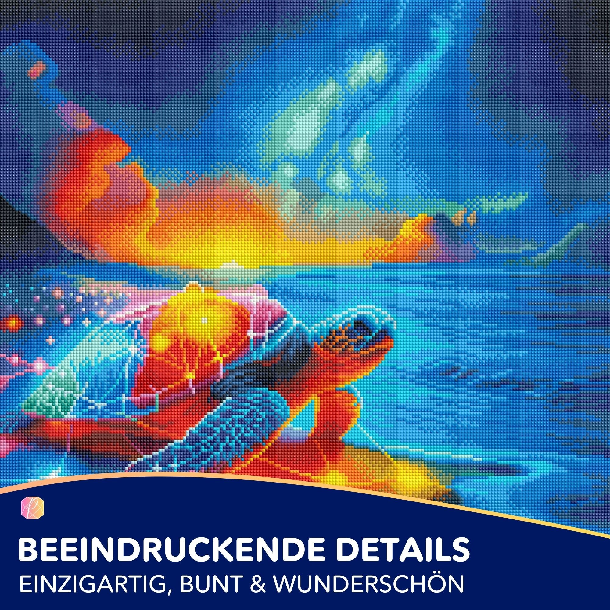 Diamond Painting - Colorful sparkling turtle