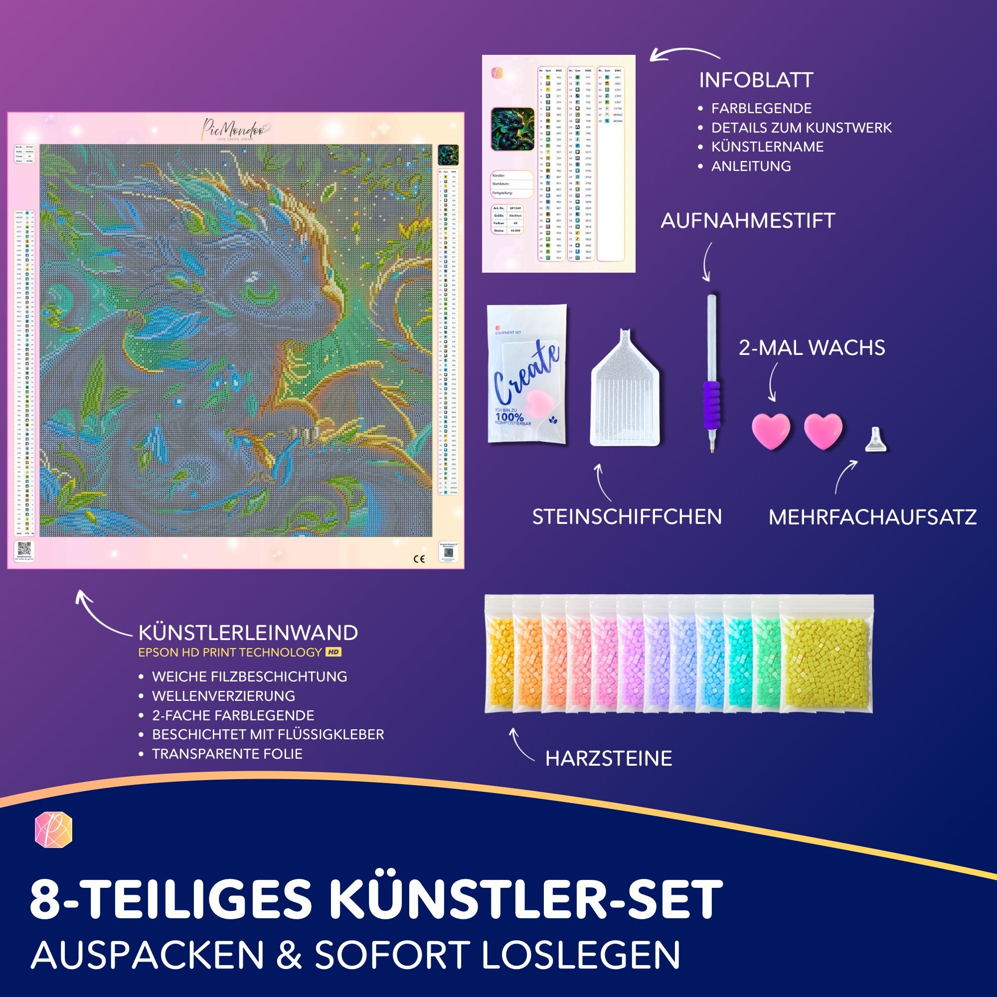 Diamond Painting - Drago der kleine Drache