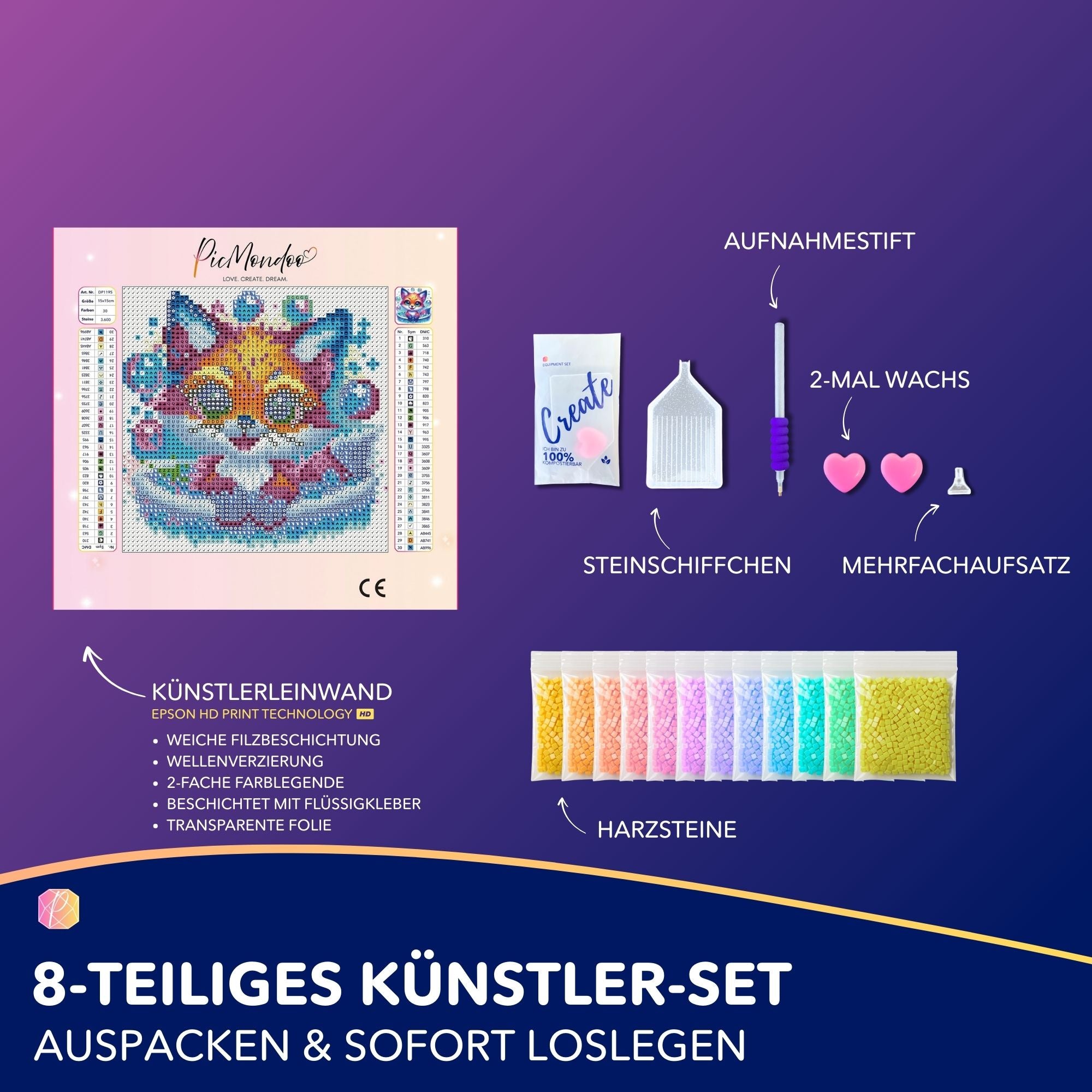 Diamond Painting Mini - Foxy Fuchs