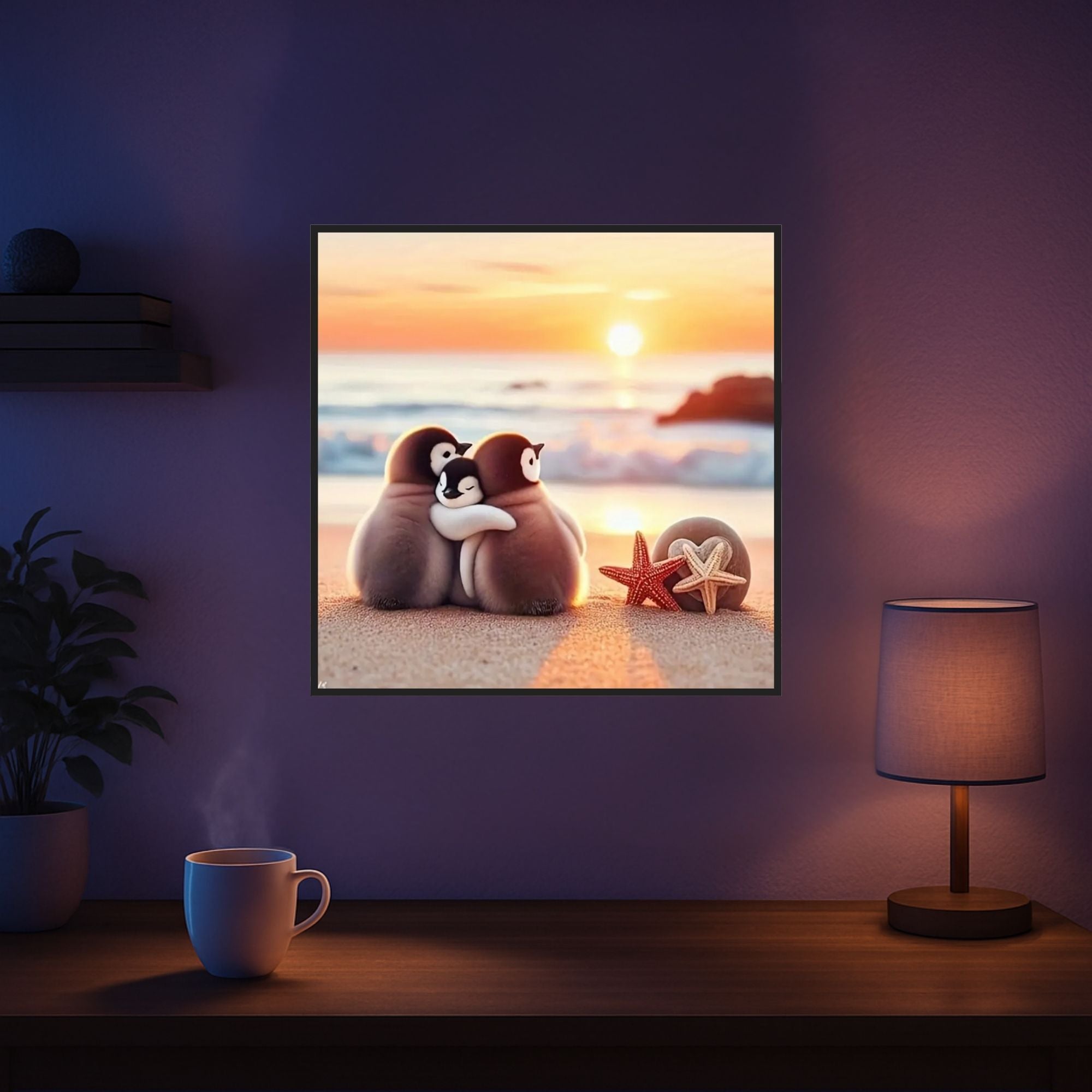 Diamond Painting - Happy Family am Strand