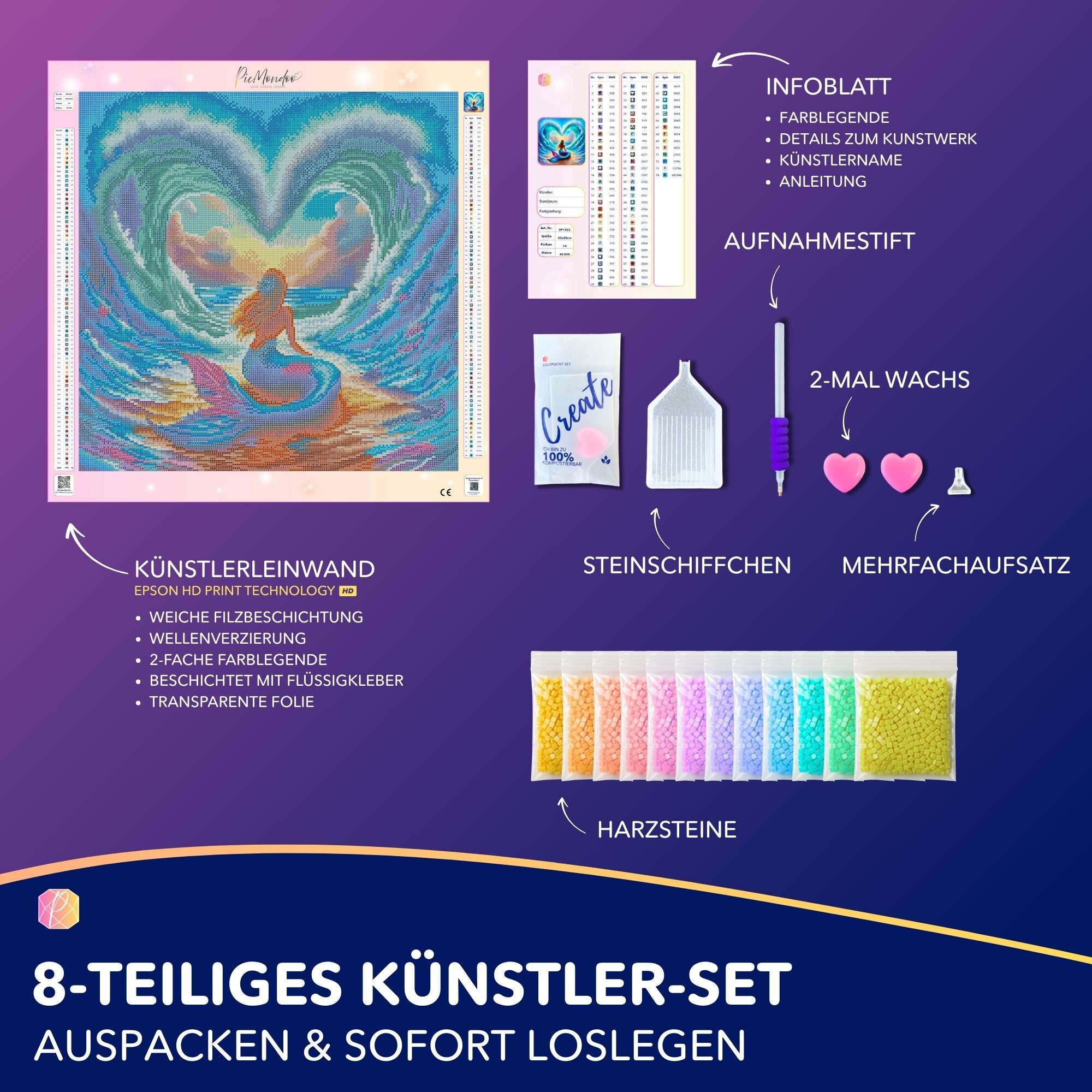Diamond Painting - Liebe der Meerjungfrau