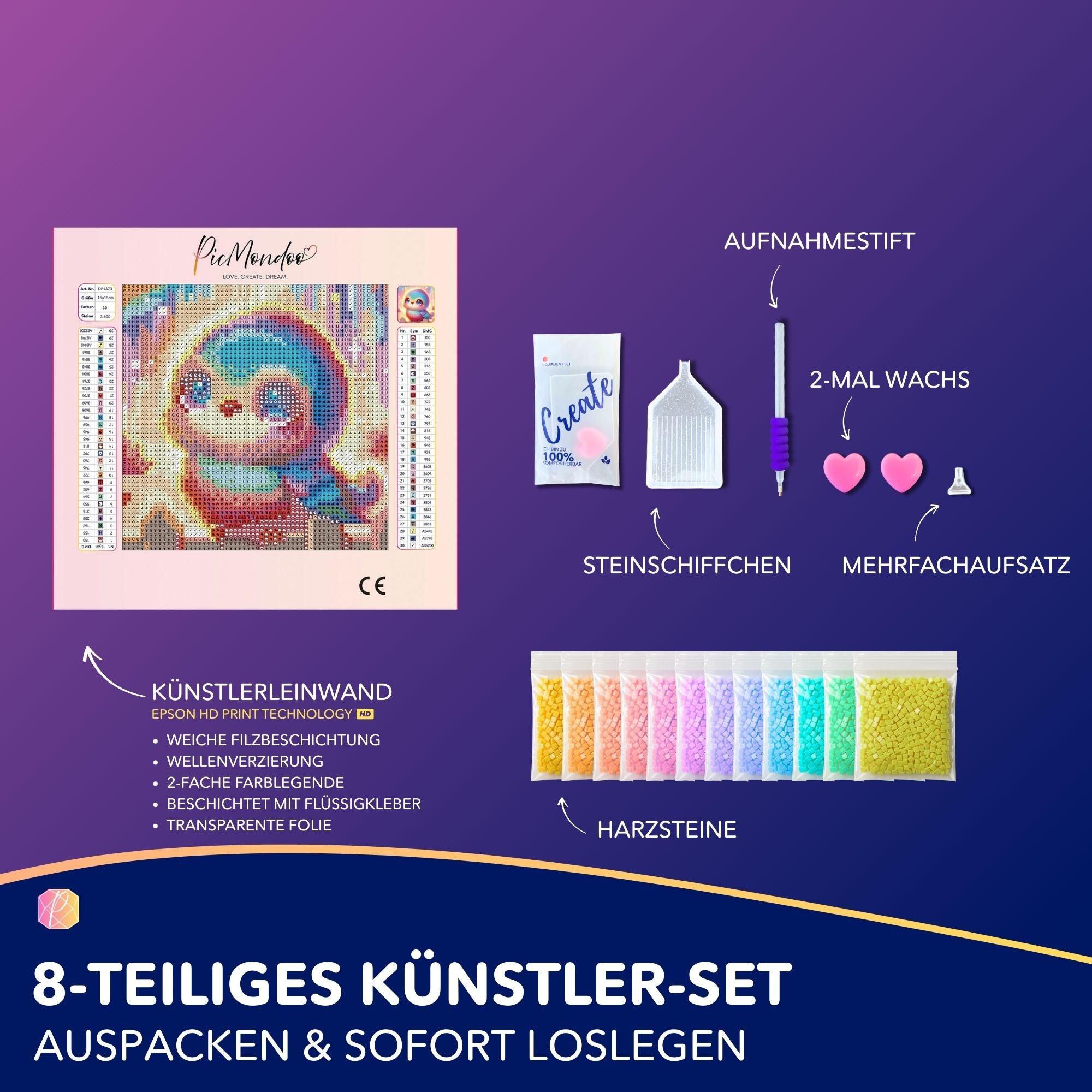 Diamond Painting Mini - Piepmatz Lotti