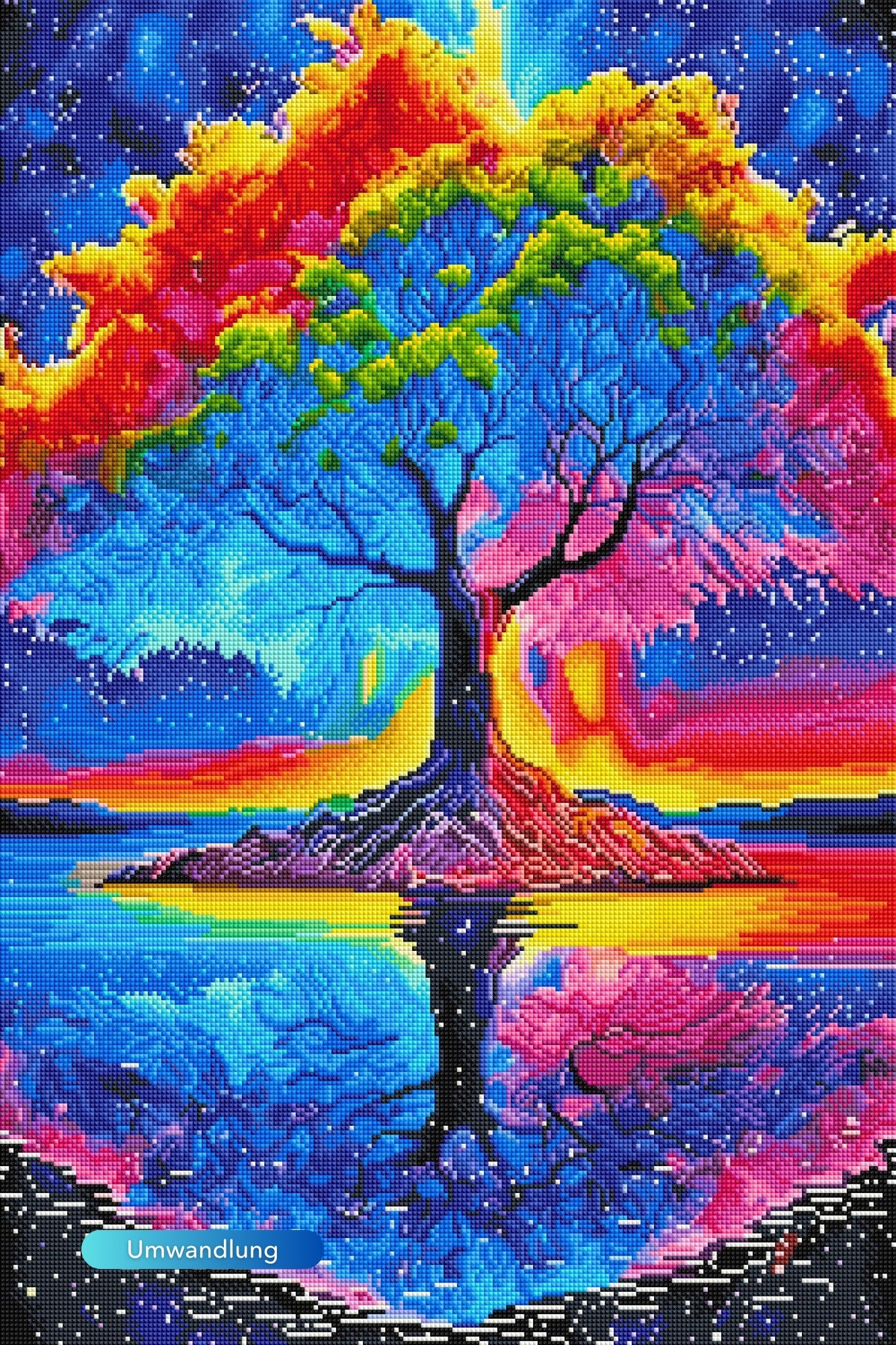 Diamond Painting 100 Farben Special - Rainbow Tree