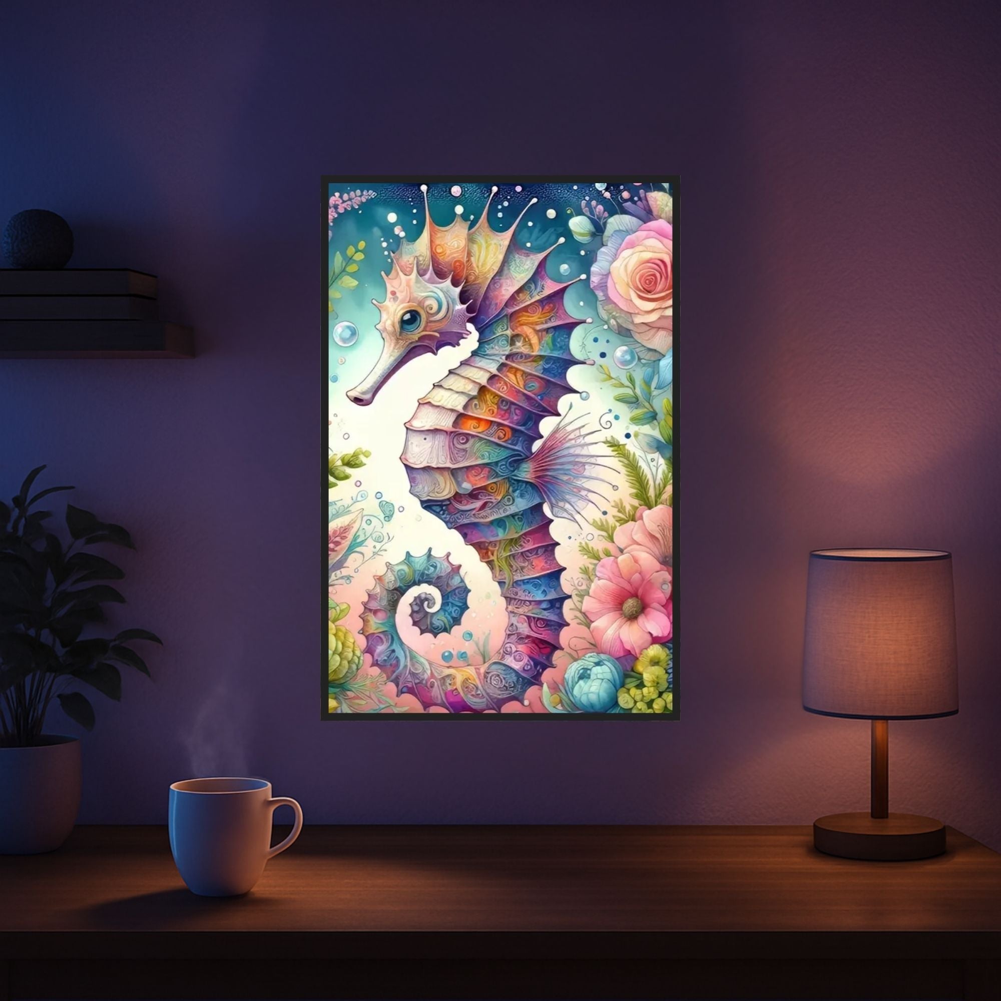 Diamond Painting - Seepferdchen Blütentraum