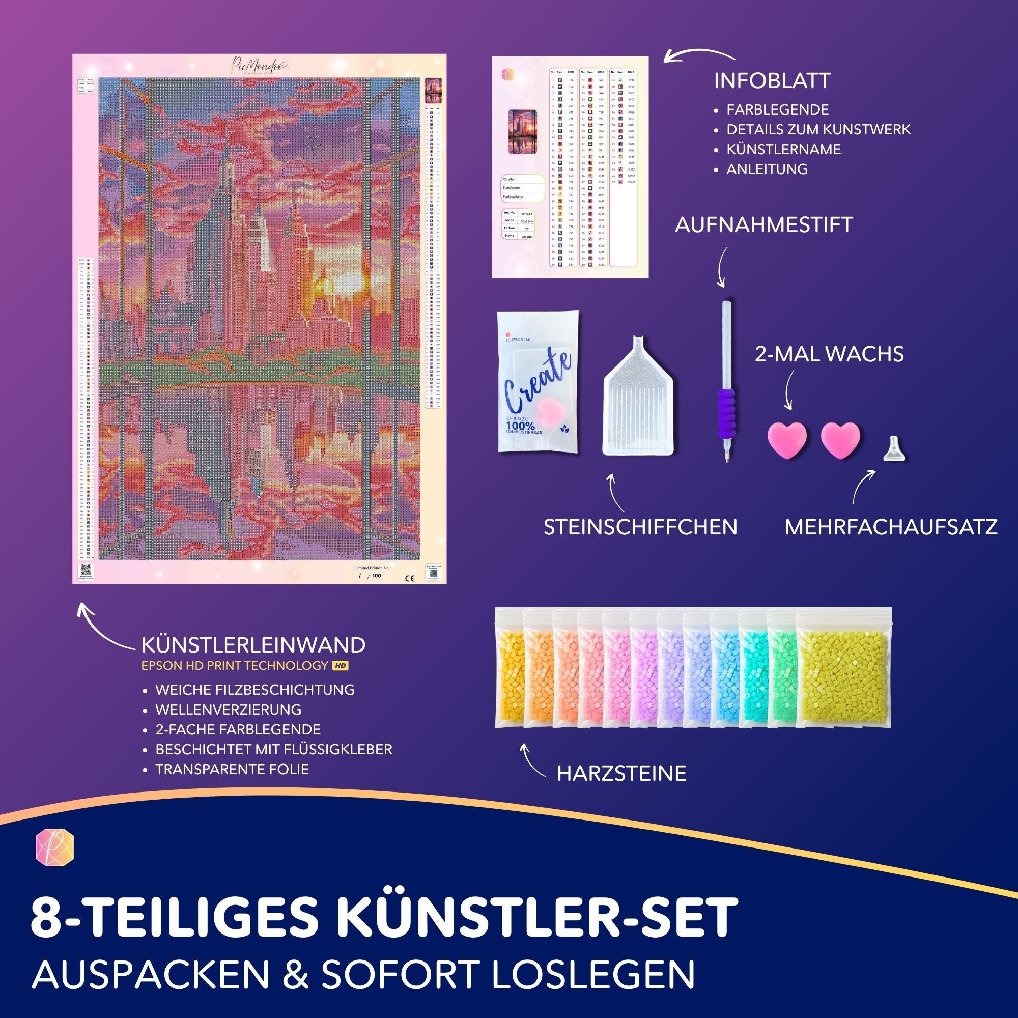 Diamond Painting - Skyline Abendglühen "Limited Edition"