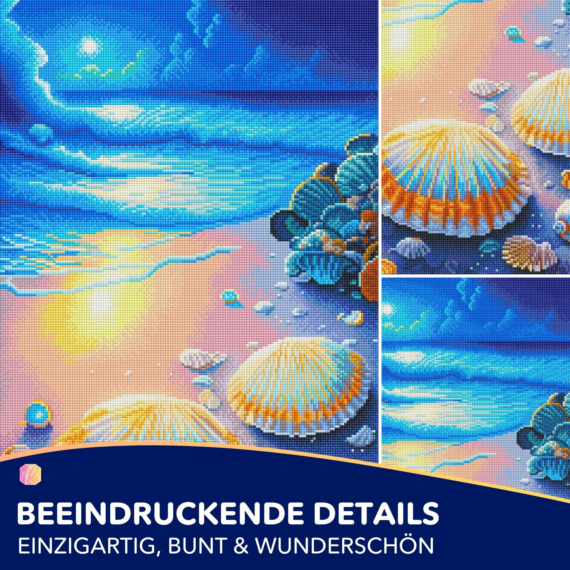 Diamond Painting - Strand im Nachtglanz