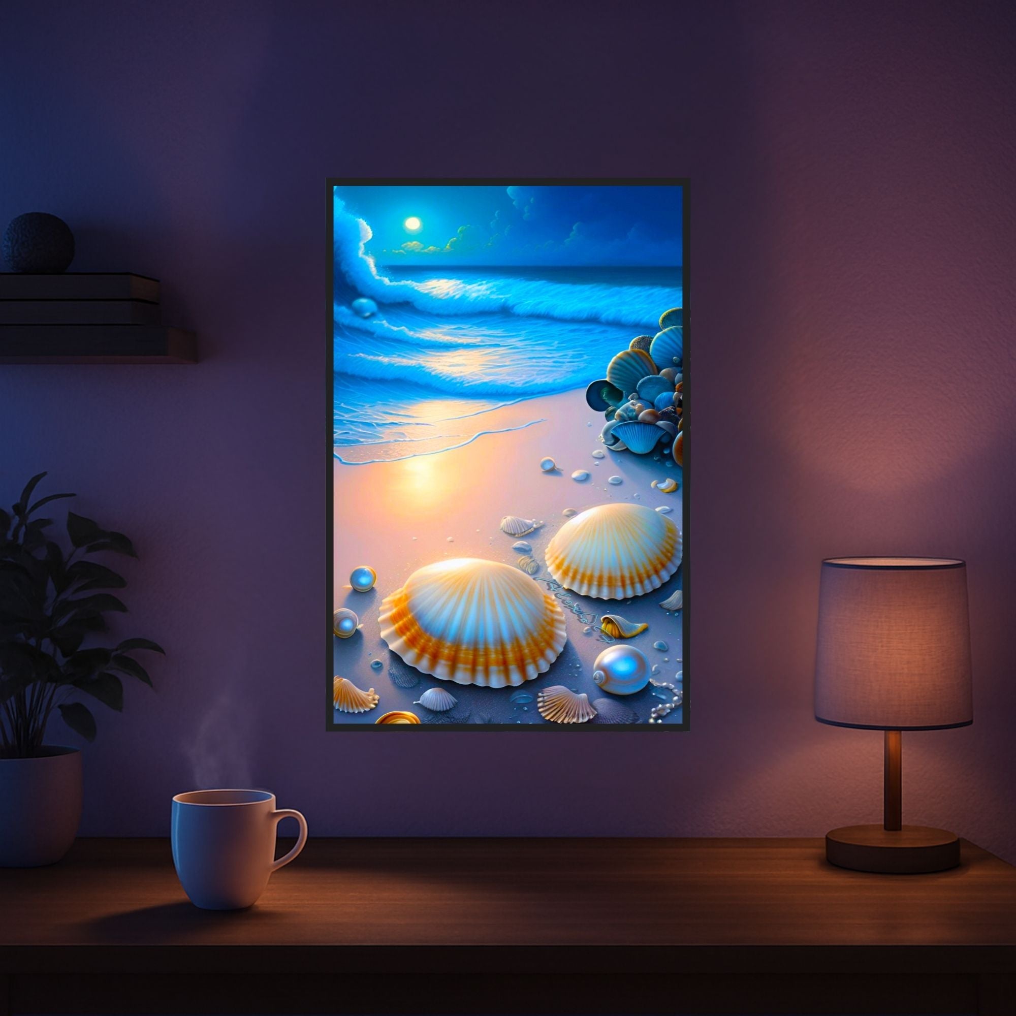 Diamond Painting - Strand im Nachtglanz