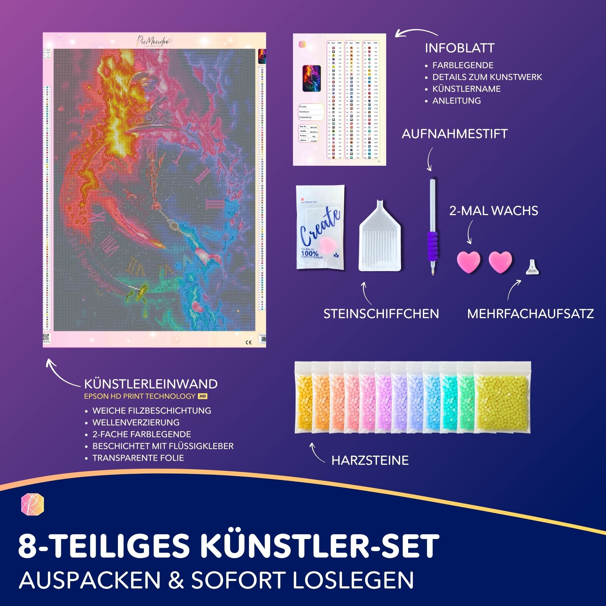 Diamond Painting 100 Farben Special - Time of magic Moments