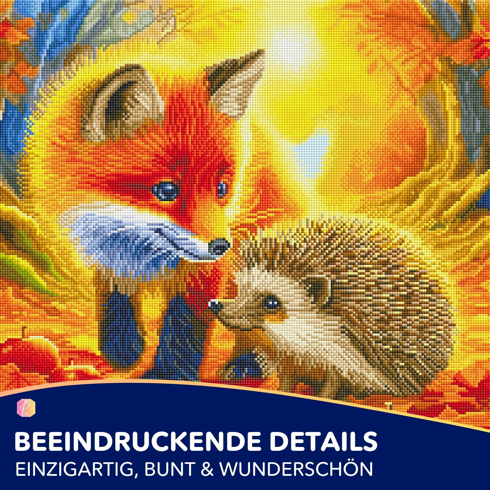 Diamond Painting - Waldtiere im bunten Laub "Limited Edition"