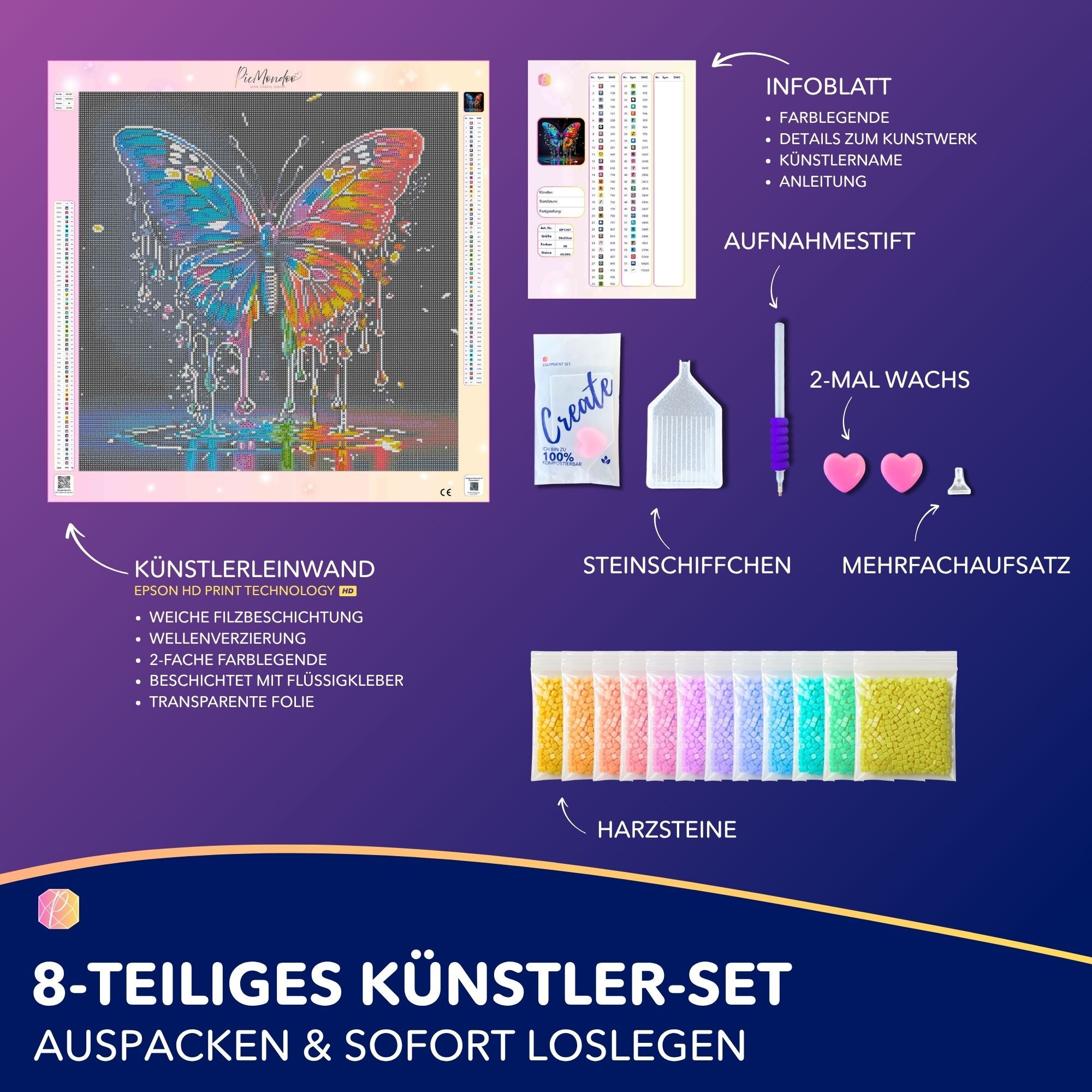 Diamond Painting - Waterdrop butterfly