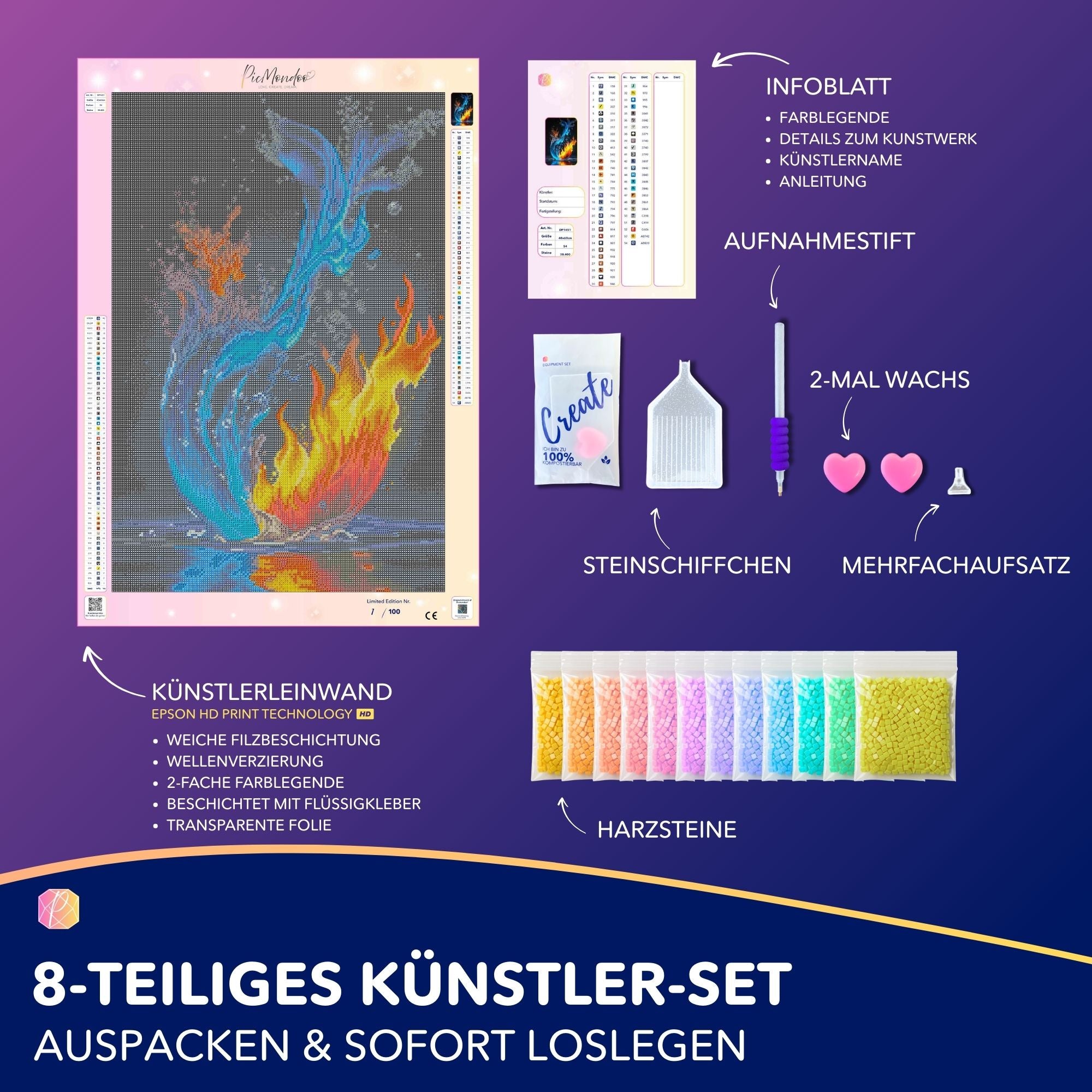 Diamond Painting - Zusammenspiel der Elemente "Limited Edition"