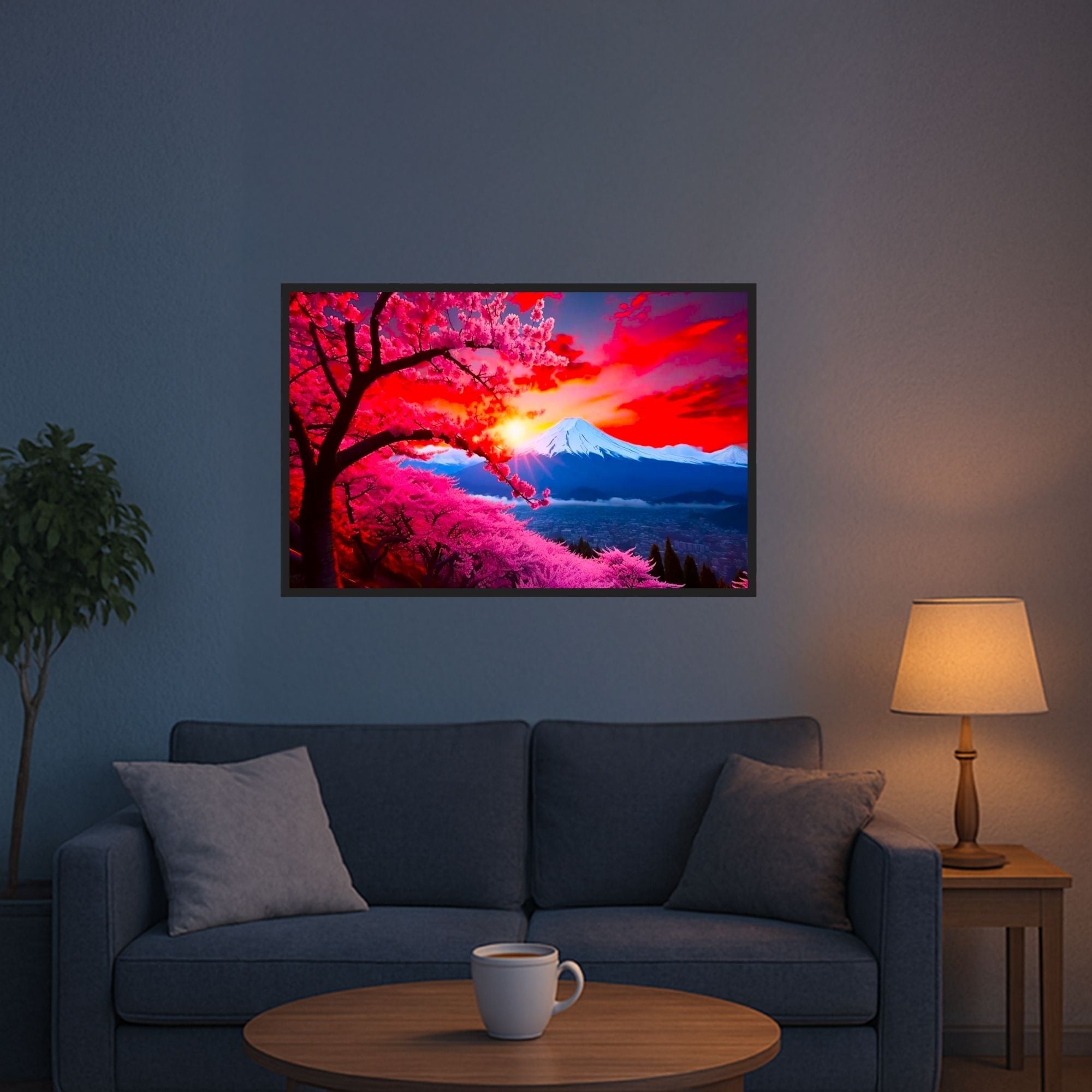 Diamond Painting - Berg der Kirschblüten