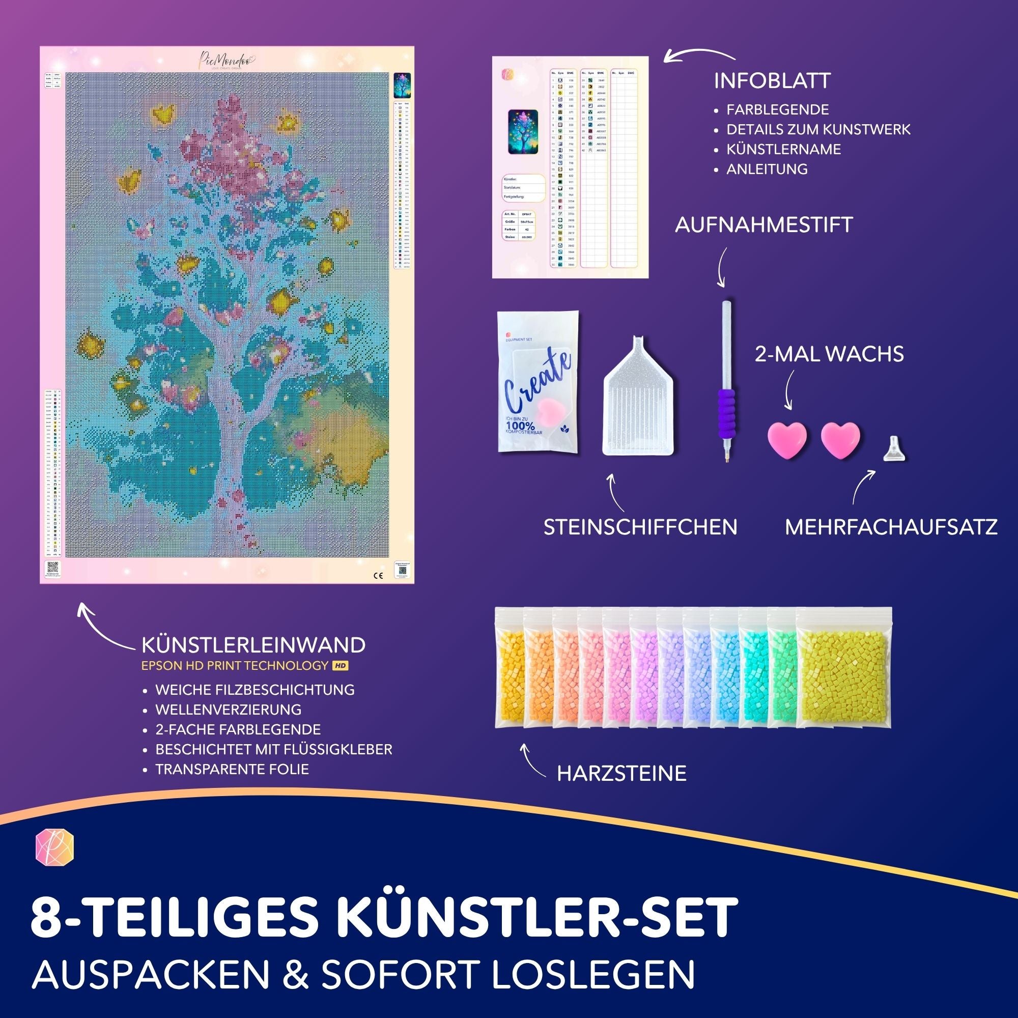 Diamond Painting AB Special - Schmetterlingsbaum