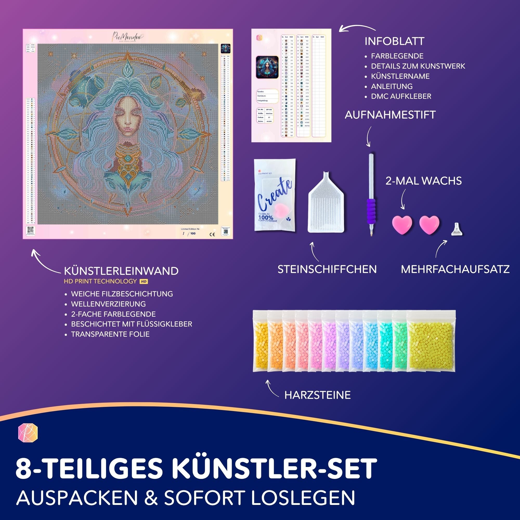 Diamond Painting - Sternzeichen Jungfrau "Limited Edition"