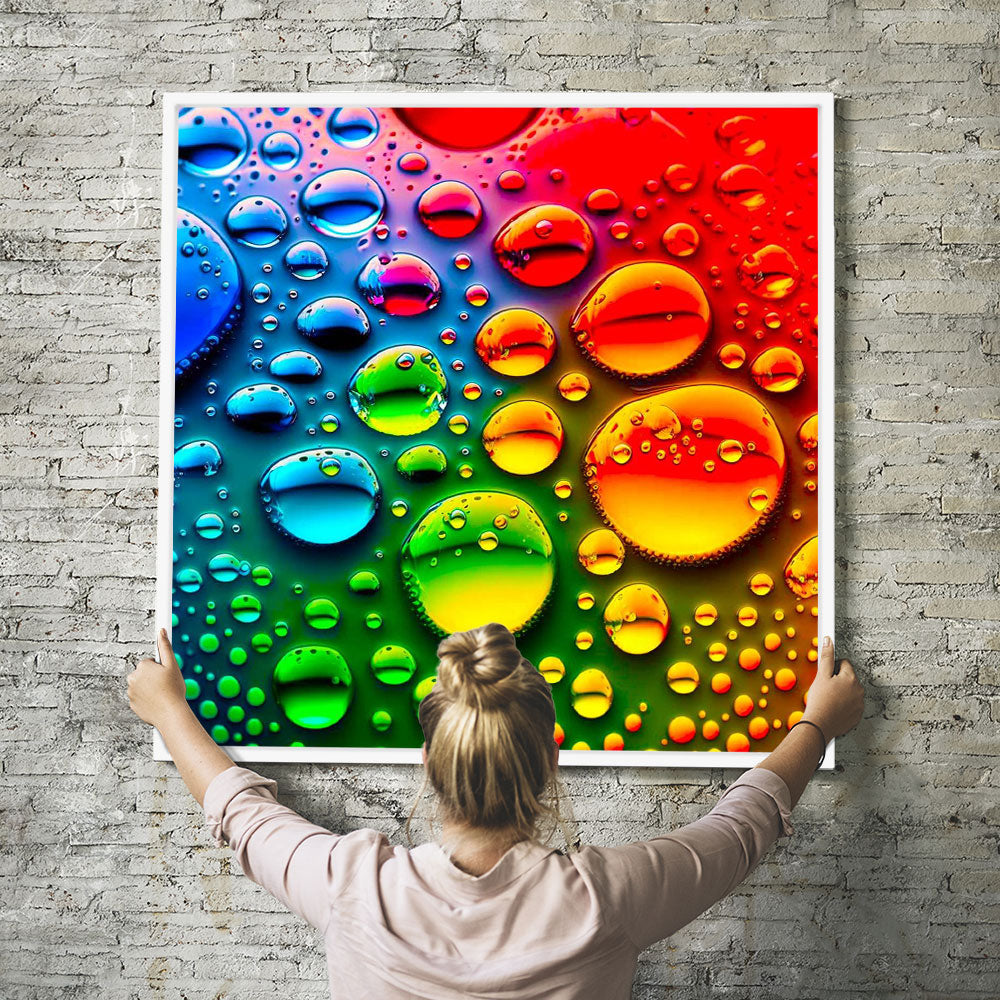 Diamond Painting AB Special Wandbild Colorful raindrops