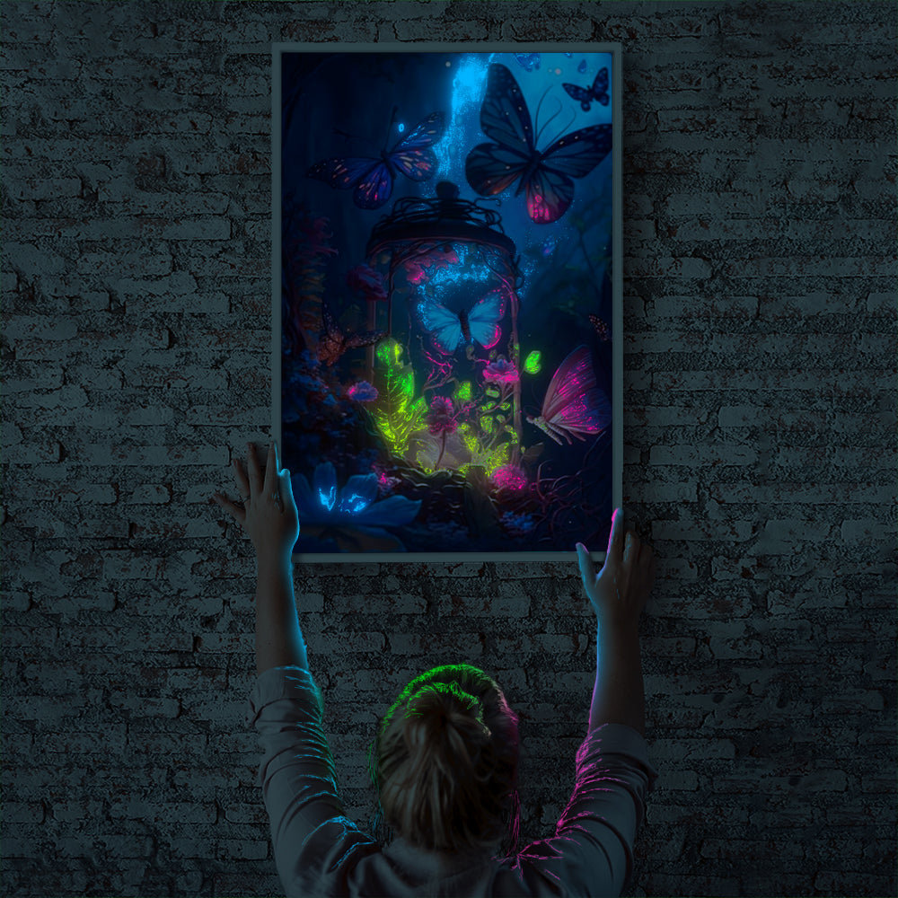 Diamond Painting Leuchtbild Special Wandbild Nacht der Schmetterlinge
