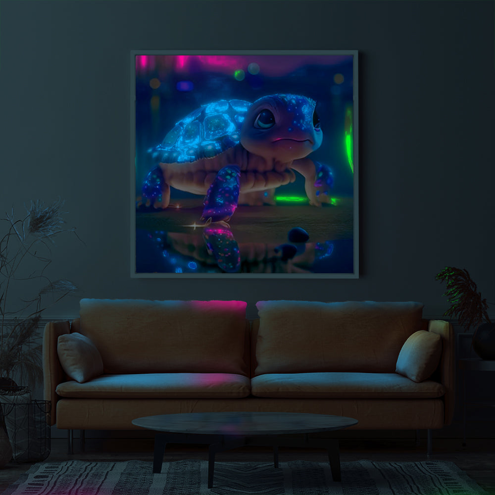 Diamond Painting Leuchtbild Special Wandgestaltung Sparkling turtle