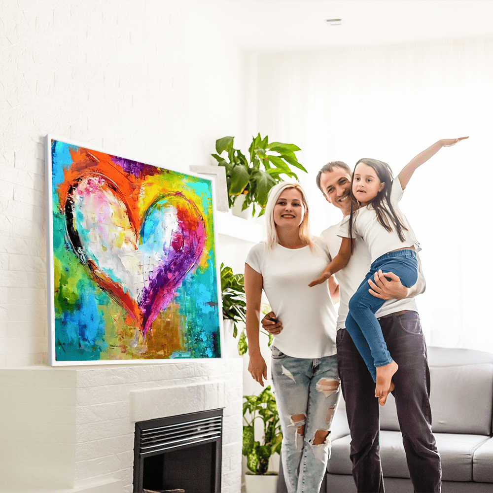 Diamond Painting Strass Special Bild XL Buntes Herz