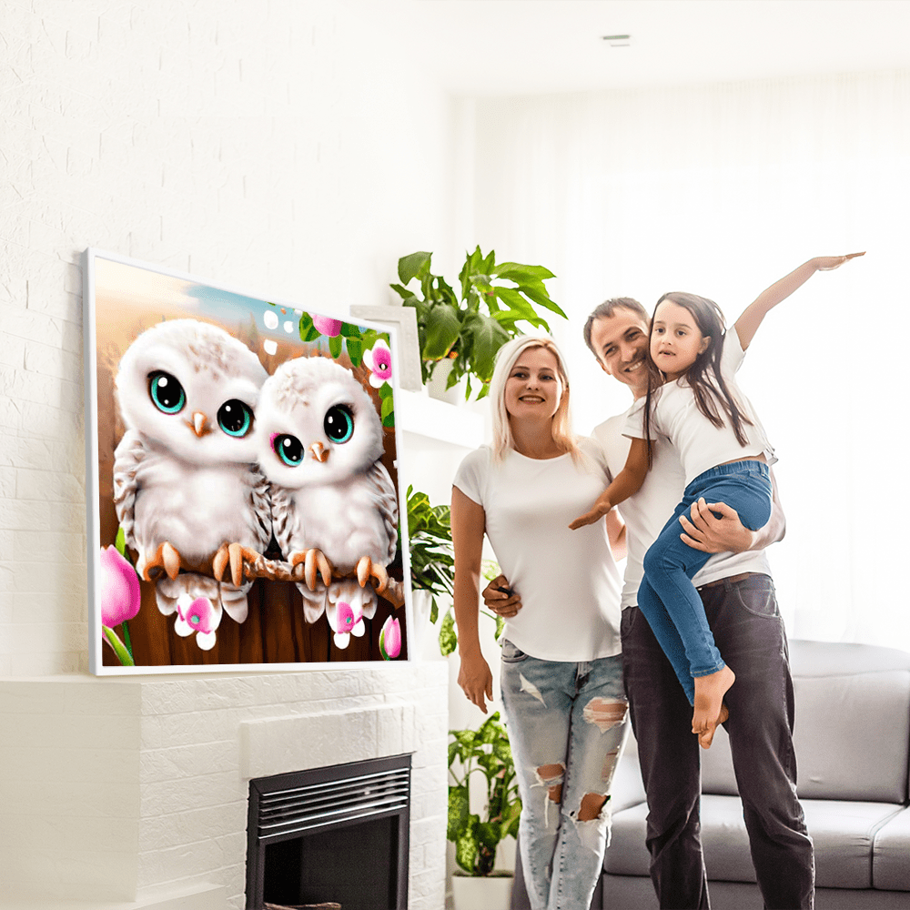 Diamond Painting Strass Special Bild XL Frühlingseulen