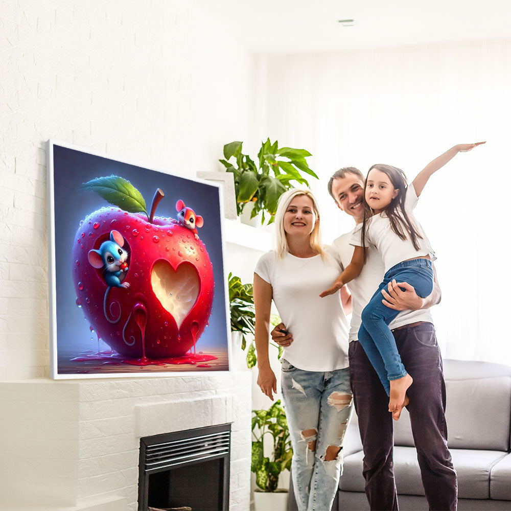 Diamond Painting Bild Liebe im Mäusehaus