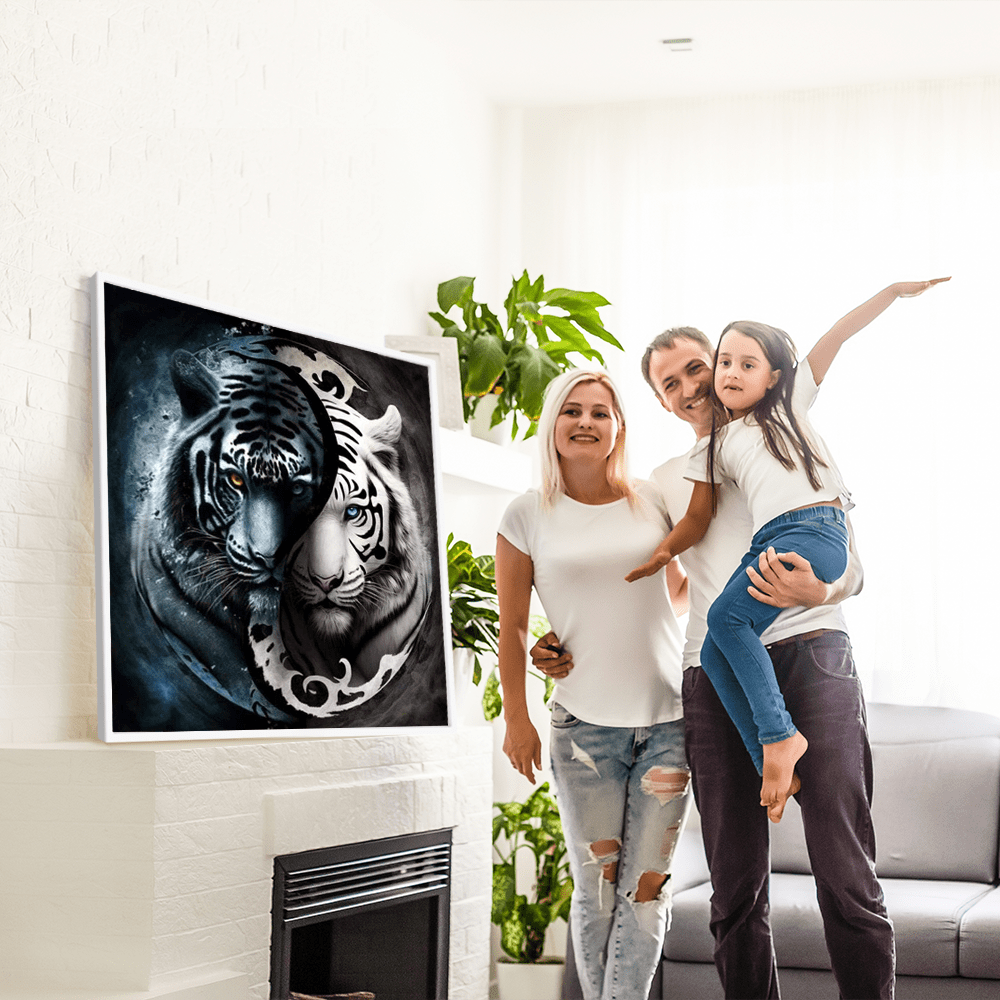 Diamond Painting Bild Tiger "Ying und Yang"