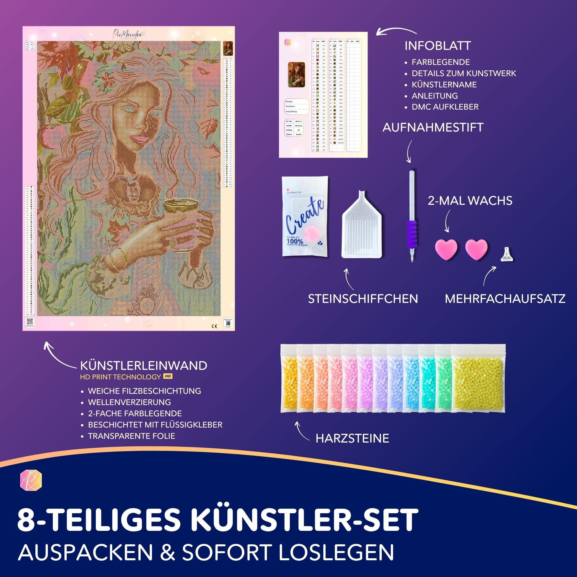Diamond Painting Susen Pfifferling Special - Apfelmädchen Ruby