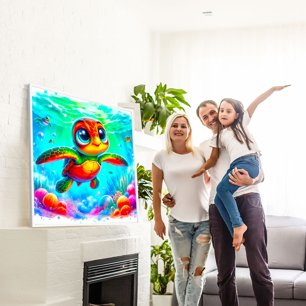 Diamond Painting Bild Lotta, die kleine Meeresschildkröte