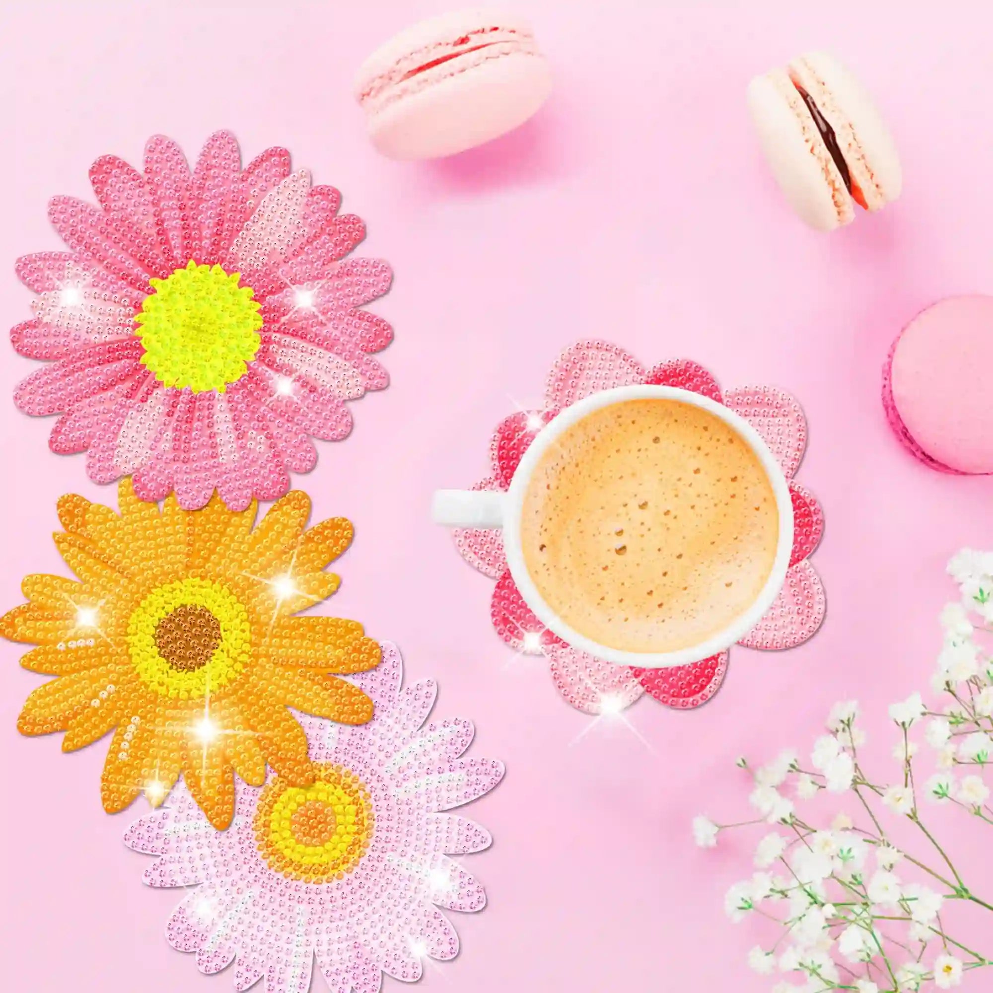 Diamond Painting - Untersetzer "Bunte Blumenwiese"