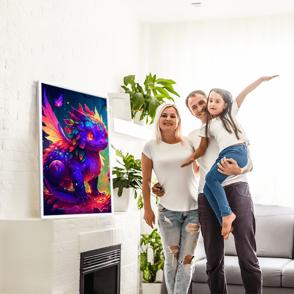 Diamond Painting - Purple Baby Dragon