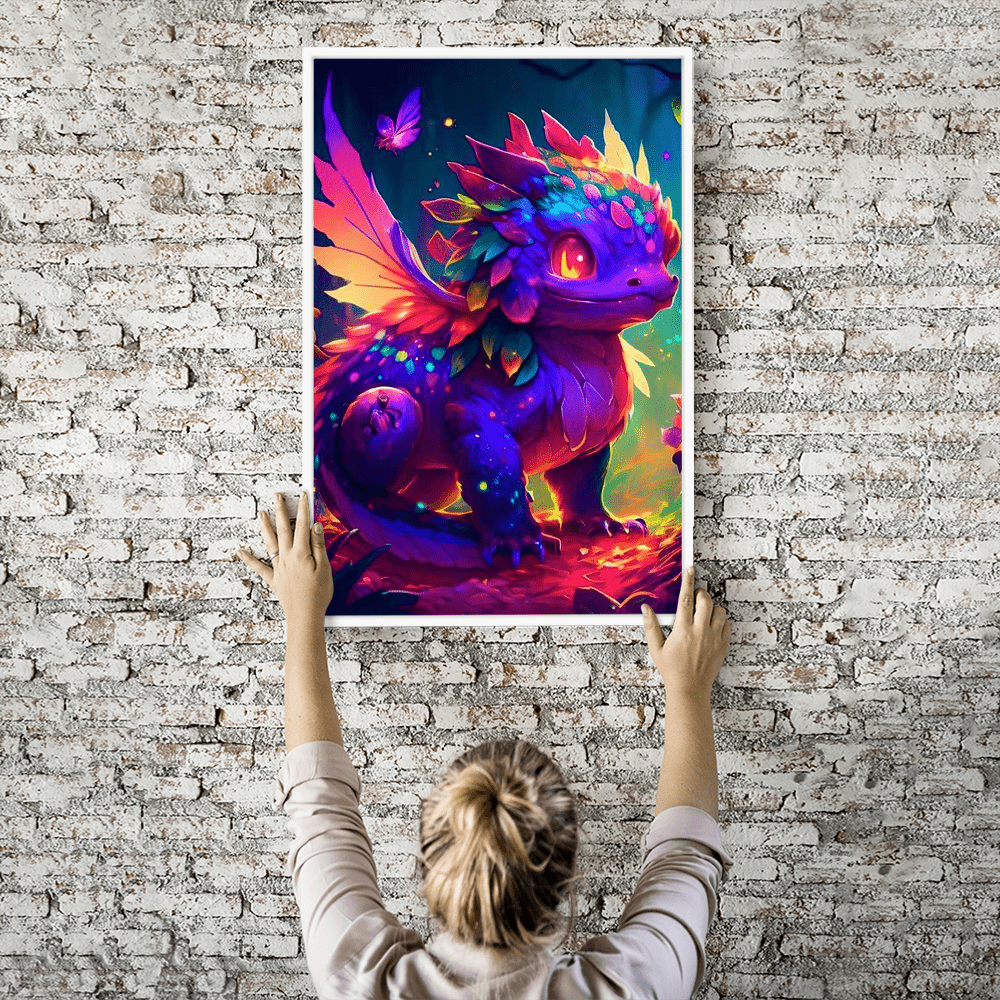Diamond Painting - Purple Baby Dragon