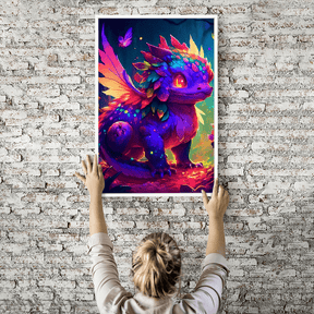Diamond Painting - Purple Baby Dragon