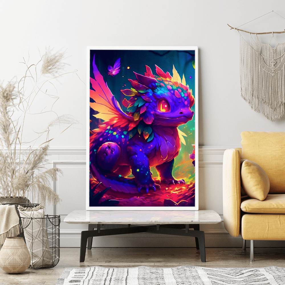 Diamond Painting - Purple Baby Dragon