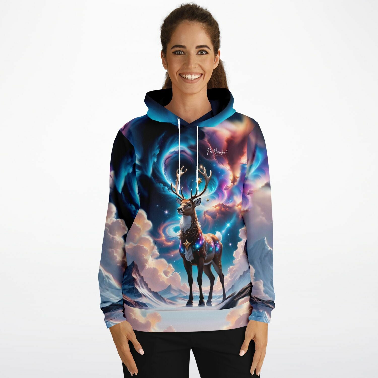 Dreamer Hoodie - Rentier im Abendzauber