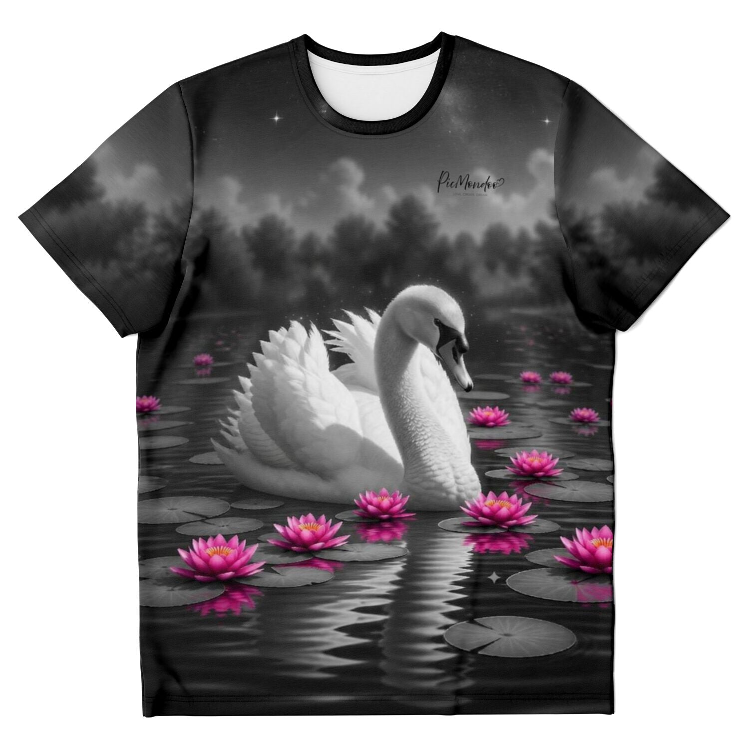 Dreamer T-Shirt - Schwan im Seerosensee