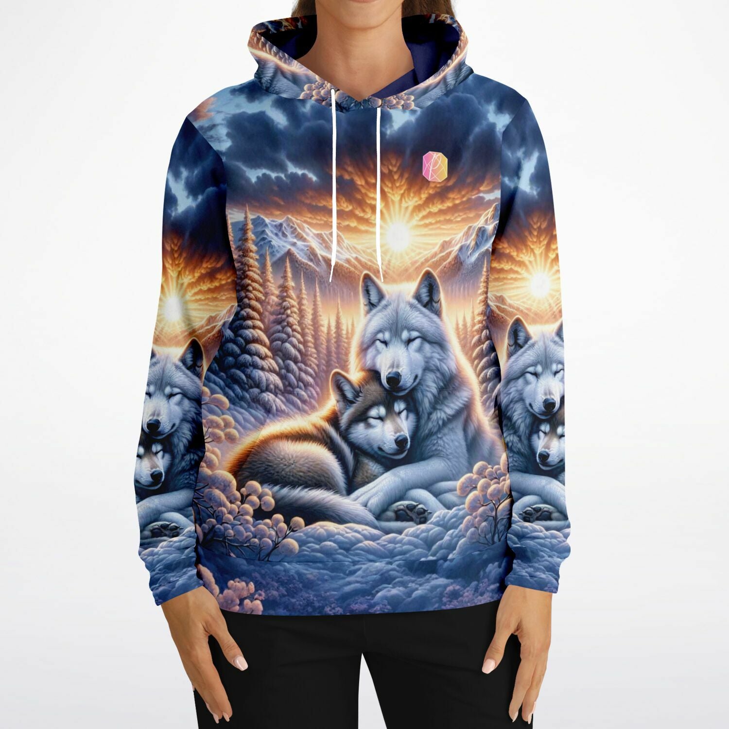 Dreamer Hoodie - Wolfliebe im Sonnenaufgang