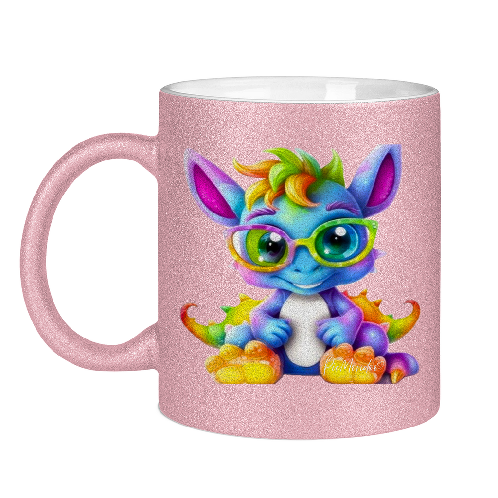 Glitzertasse Schlaubi Drache
