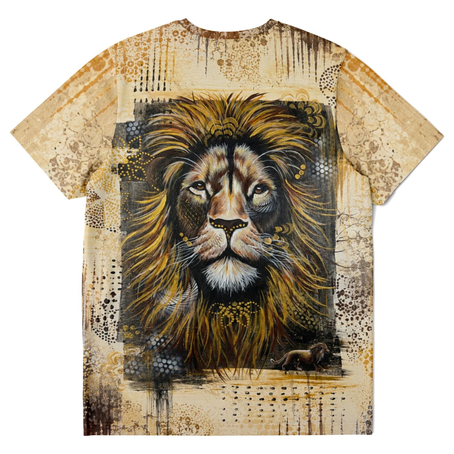 T-Shirt Erbe des Feuers mit Löwen-Motiv im Stil von Diamond Painting und Malen nach Zahlen Kunstwerken
