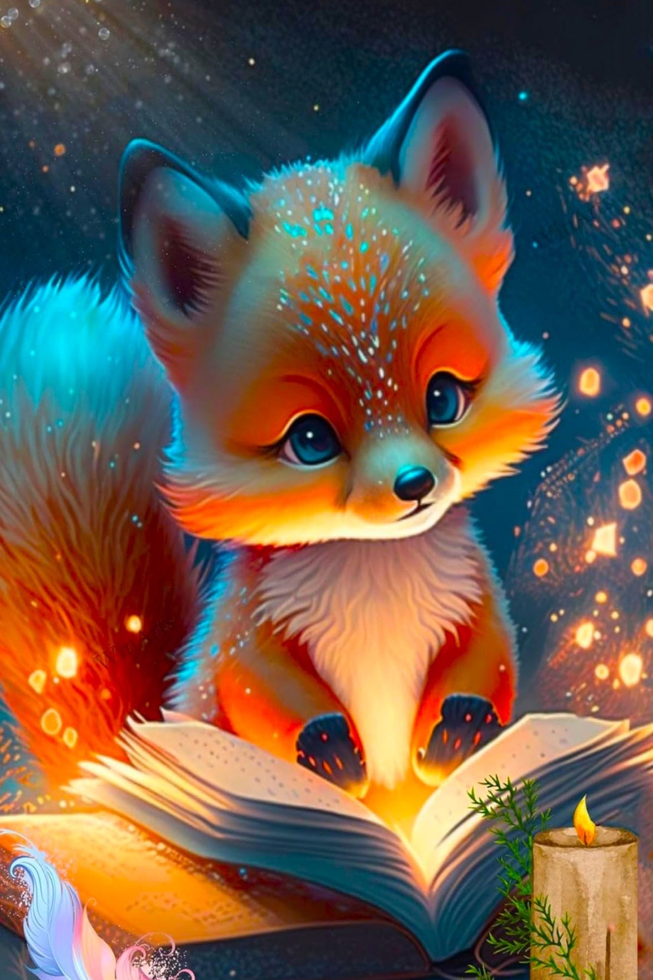 Diamond Painting - Lesestunde im Fuchswald "Limited Edition"