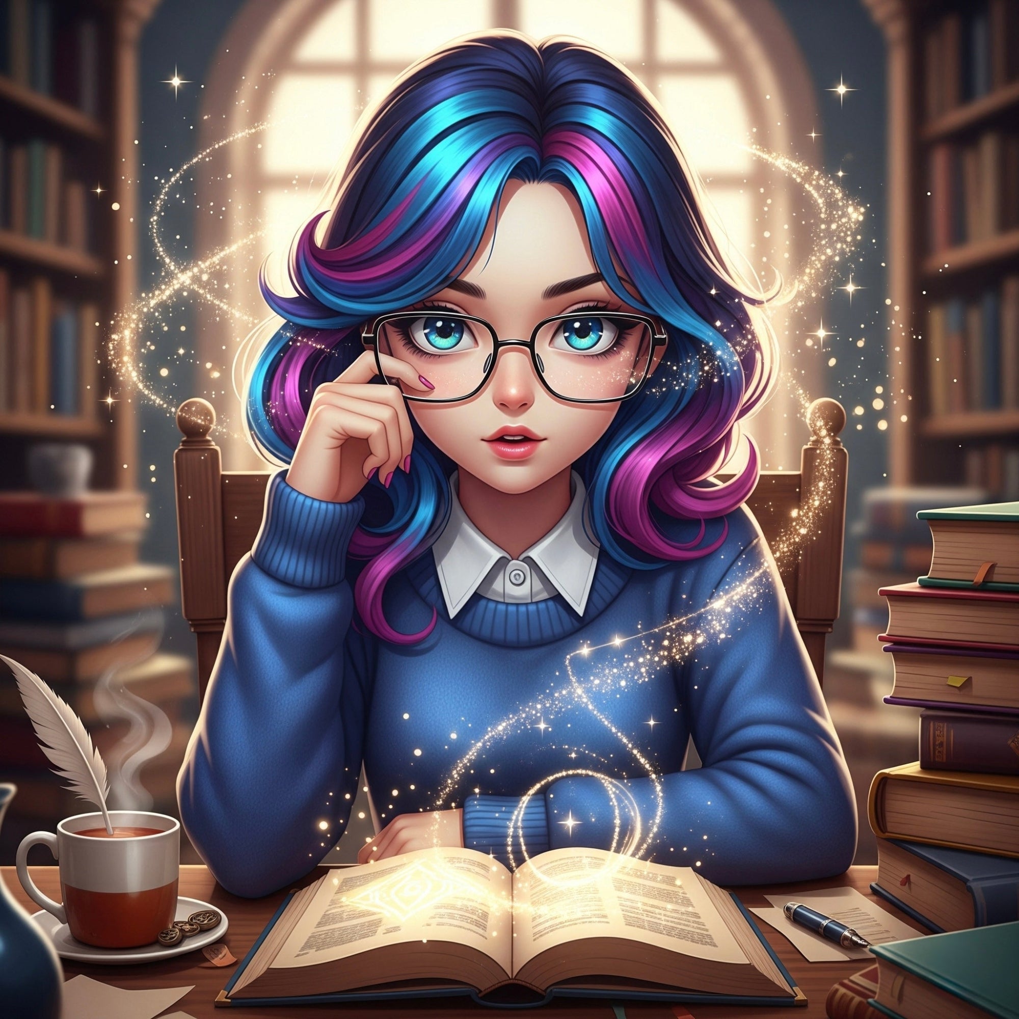 Diamond Painting 7 Tage Special - Library Girl